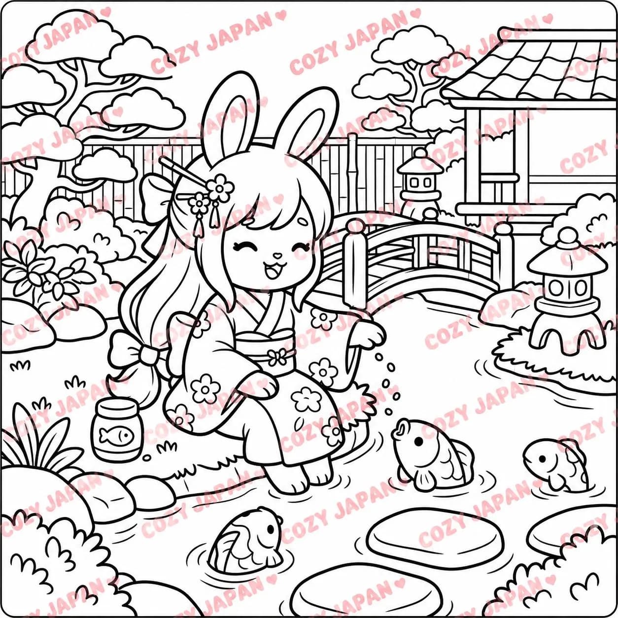 Cozy Japan - Cute Scenes Coloring · 3