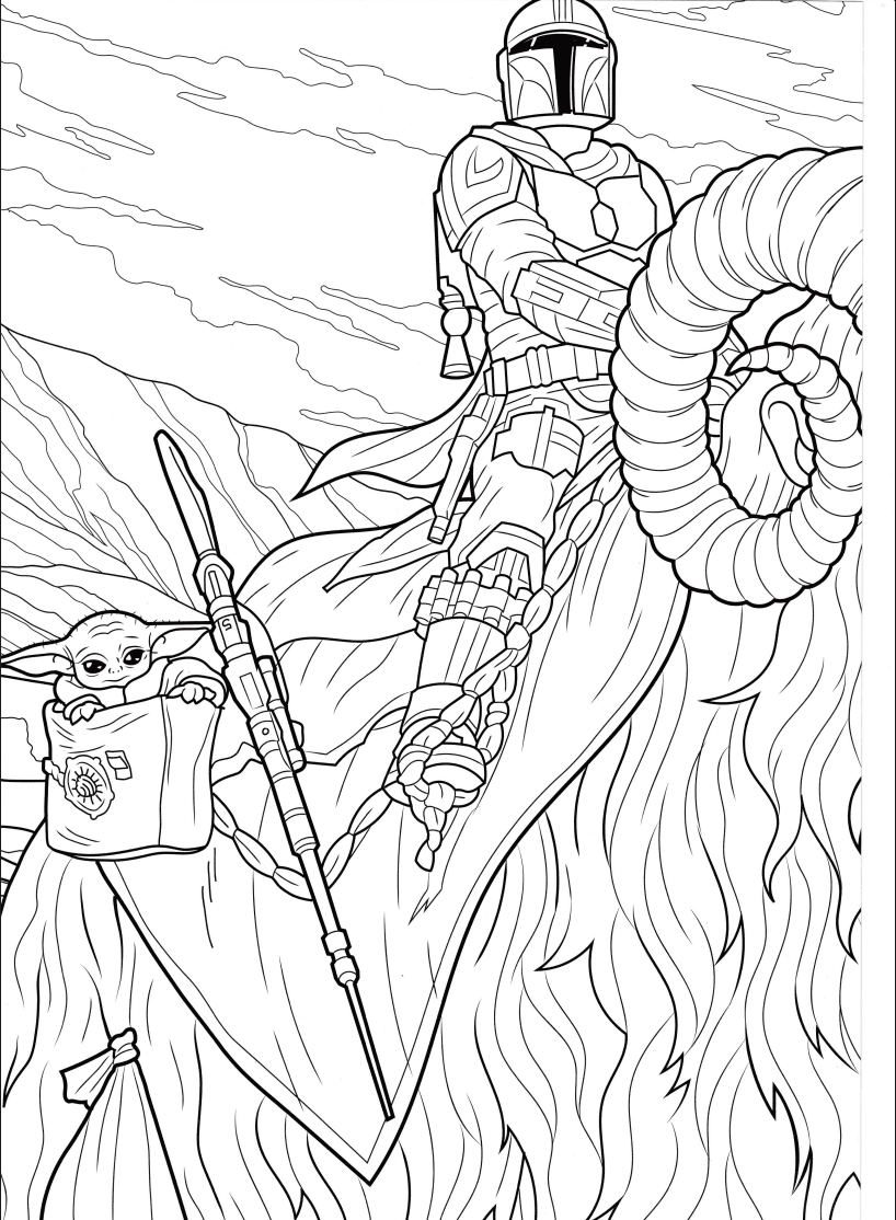 100% Grogu- Mandalas - Coloriages - Scenes PDF DOWNLOAD · 2
