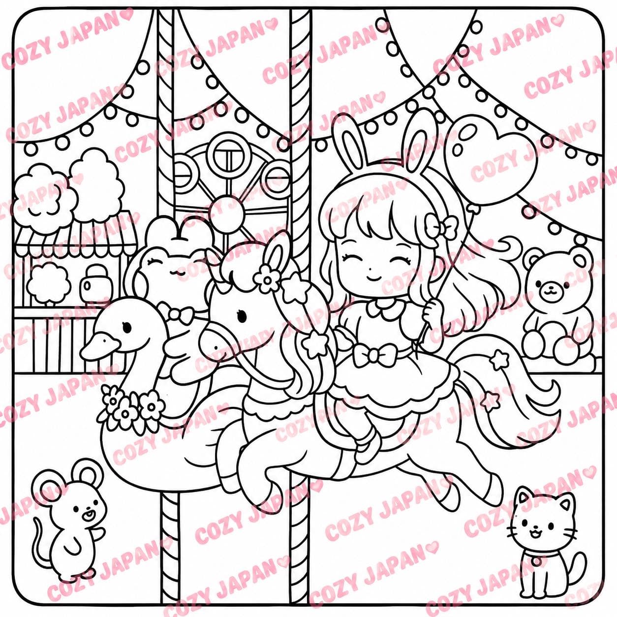 Little Cozy Friends - Cute Scenes Coloring · 1