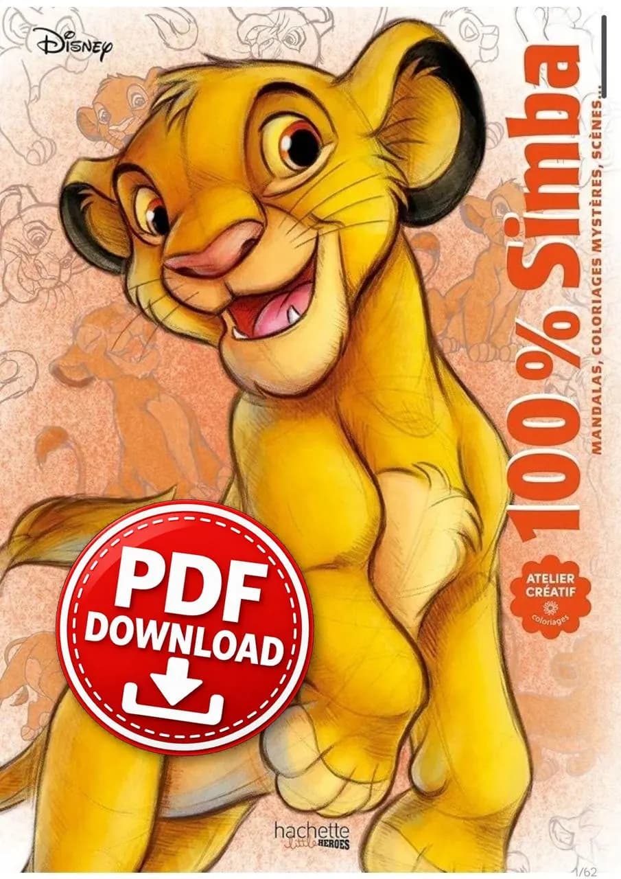 100% Simba - Mandala - Coloriages - Scenes PDF DOWNLOAD · 1