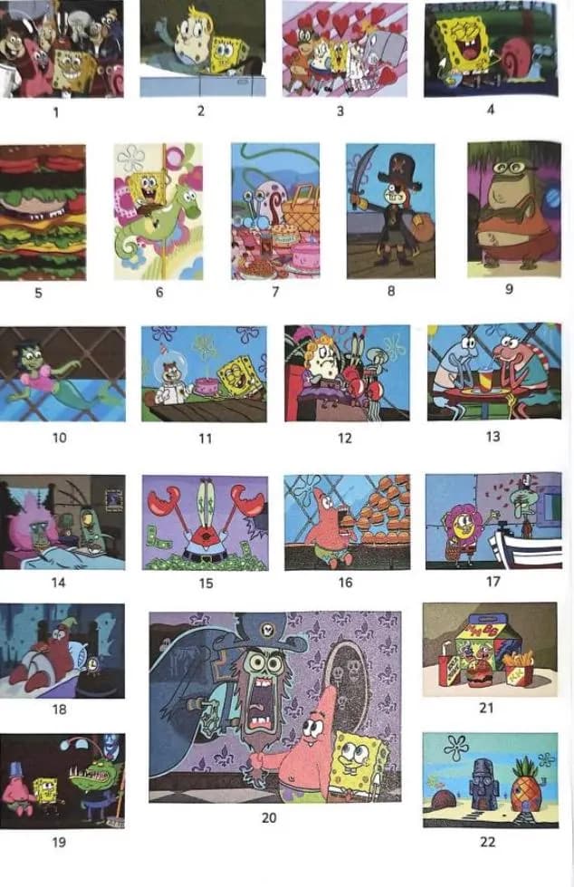 SpongeBob - Coloriages Mystère  PDF download · 2