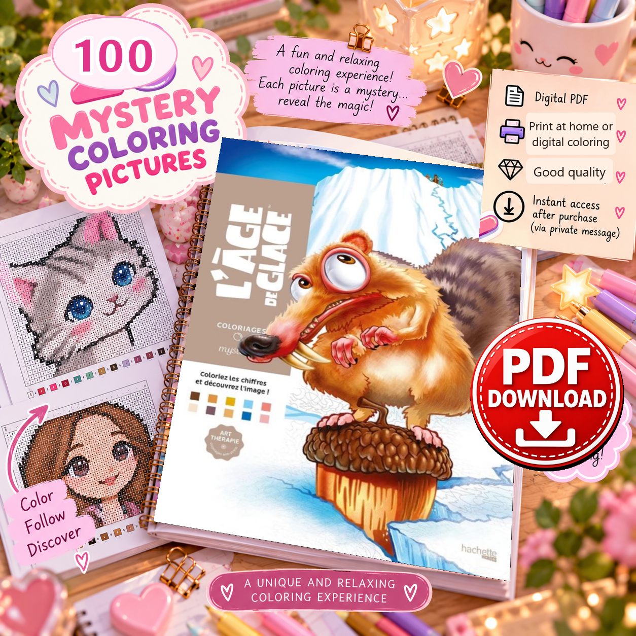 Copertina coloriage: Ice Age – Mystery Coloring Book PDF